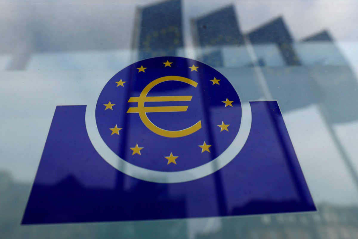 Logo do Banco Central Europeu em Frankfurt, Alemanha