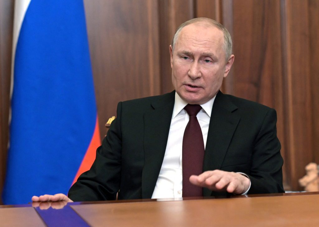 Presidente da Rússia, Vladimir Putin, durante pronunciamento à nação em Moscou