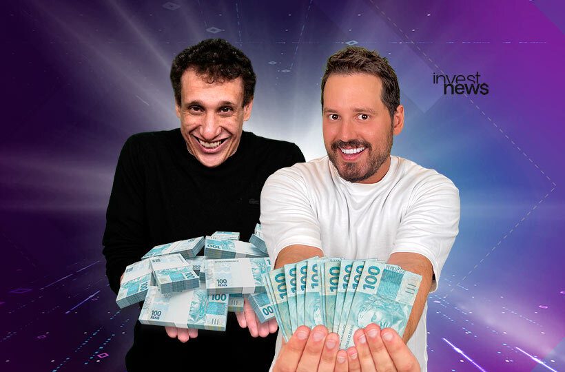 Samy Dana e Dony De Nuccio. com notas de dinheiro