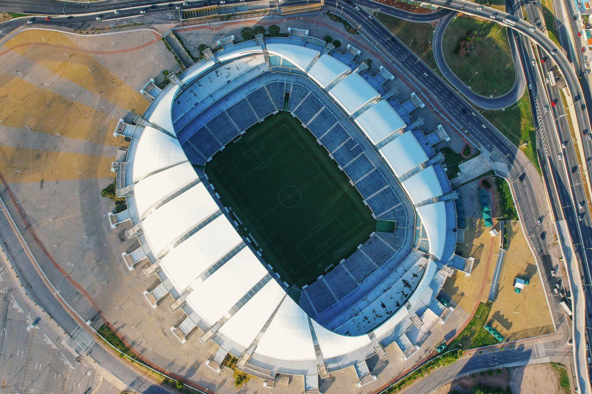 Uma foto do estádio referente a Copa do Mundo