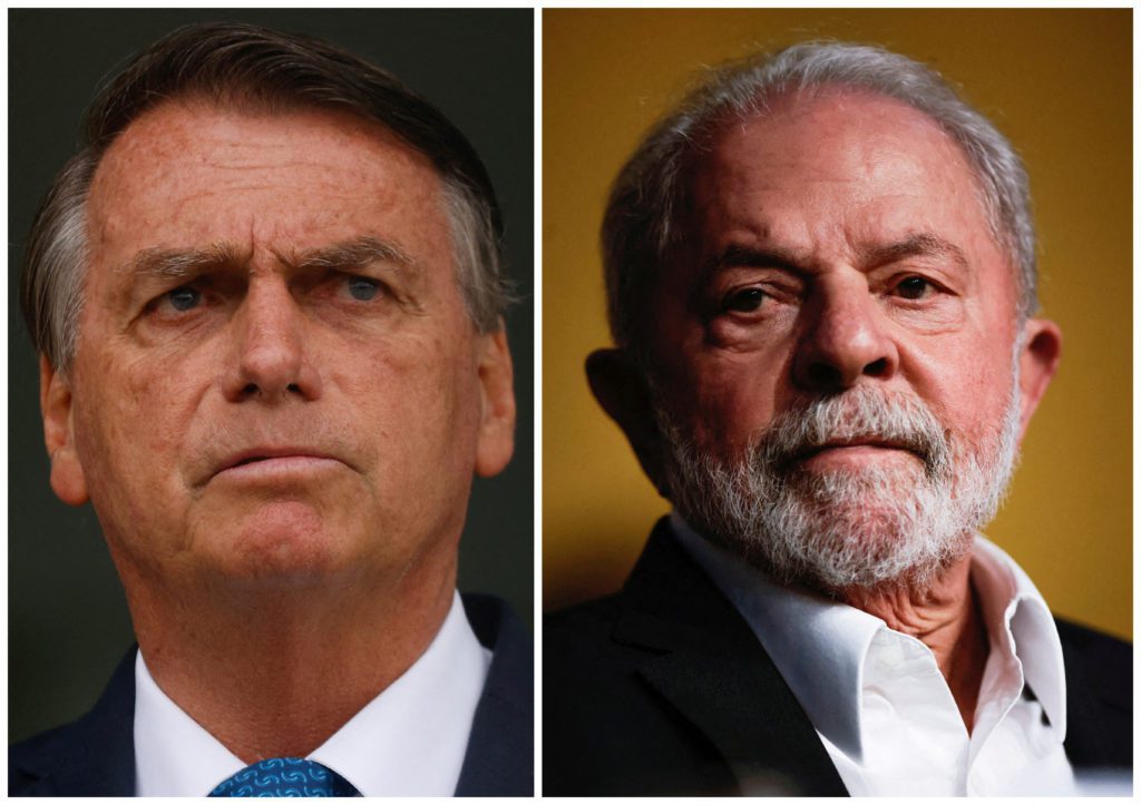 Presidente Jair Bolsonaro e ex-presidente Luiz Inácio Lula da Silva 04/10/2022 e 29/07/2022 (Fotos: Adriano Machado e Ueslei Marcelino/Reuters)