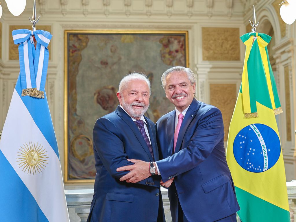 Presidente da República, Luiz Inácio Lula da Silva durante reunião com o Presidente da República Argentina, Alberto Fernández. (Foto: Ricardo Stuckert/PR)