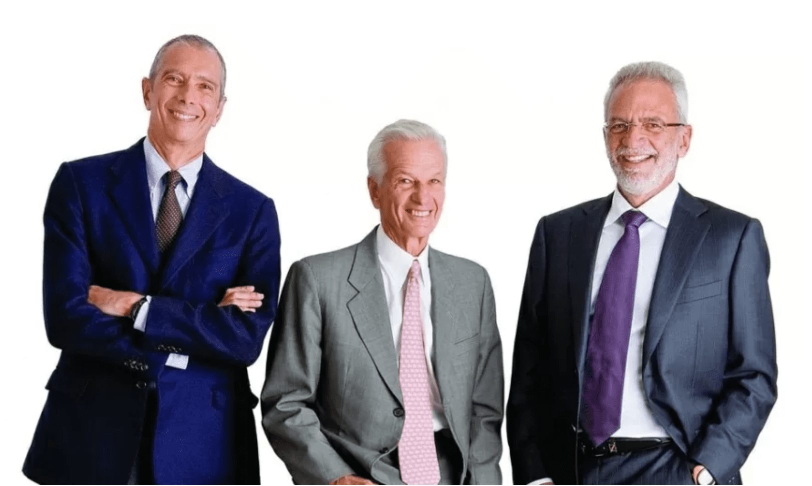 Os empresários brasileiros Carlos Alberto Sicupira, Jorge Paulo Lemann e Marcel Herrmann Telles