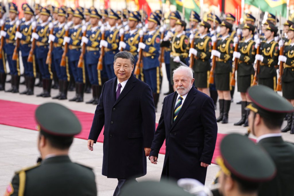 Lula em Pequim durante visita à Xi Jinping