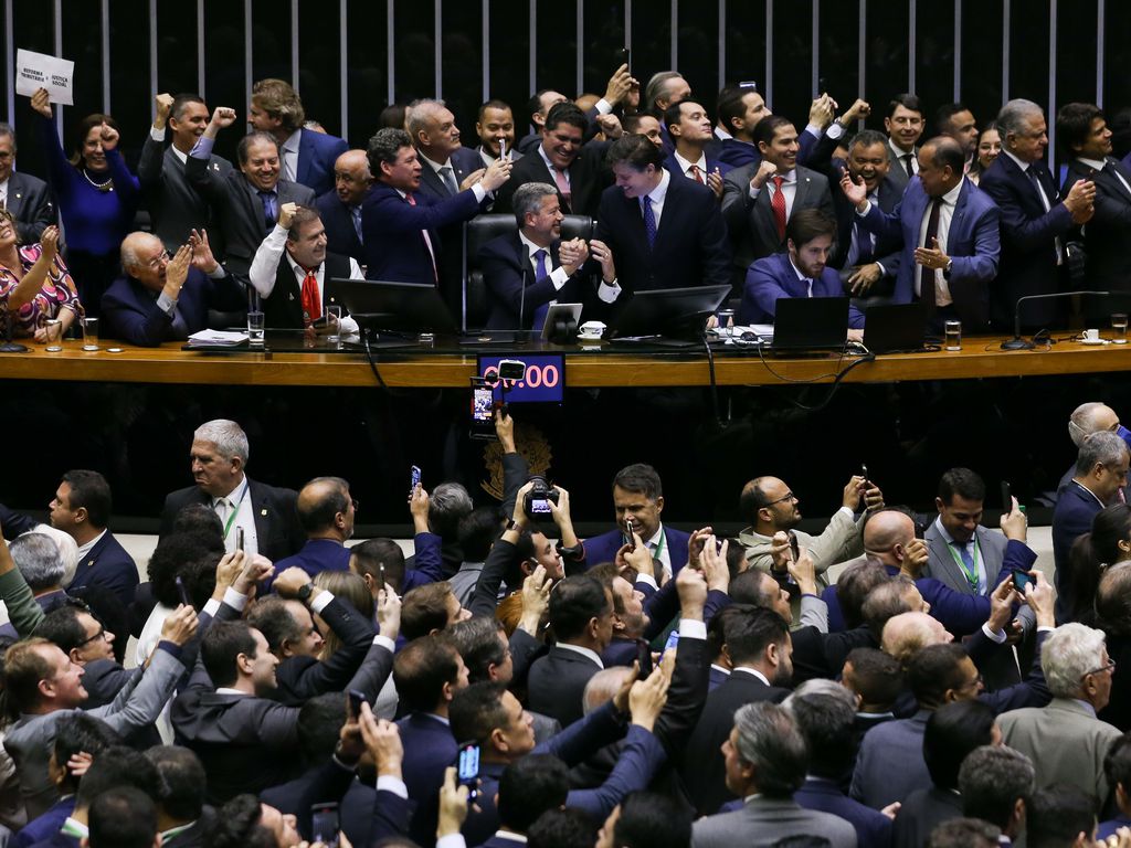 Brasília (DF) 06/07/2023 Comemoração da aprovação em primeiro turno da Reforma Tributária na Câmara dos Deputados. Foto Lula Marques/ Agência Brasil.