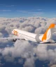 Avião da Gol voando sobre nuvens
