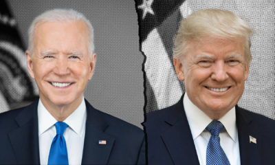 Montagem Joe Biden e Donald Trump