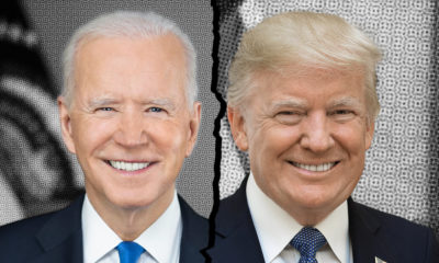 Montagem Joe Biden e Donald Trump