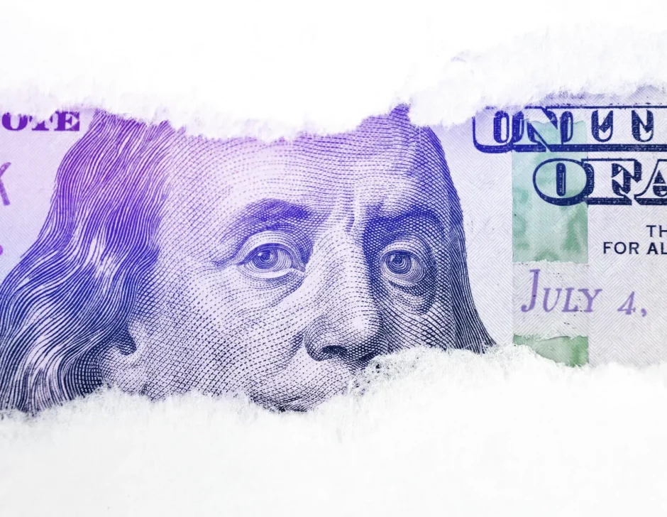 Recorte de nota de dólar