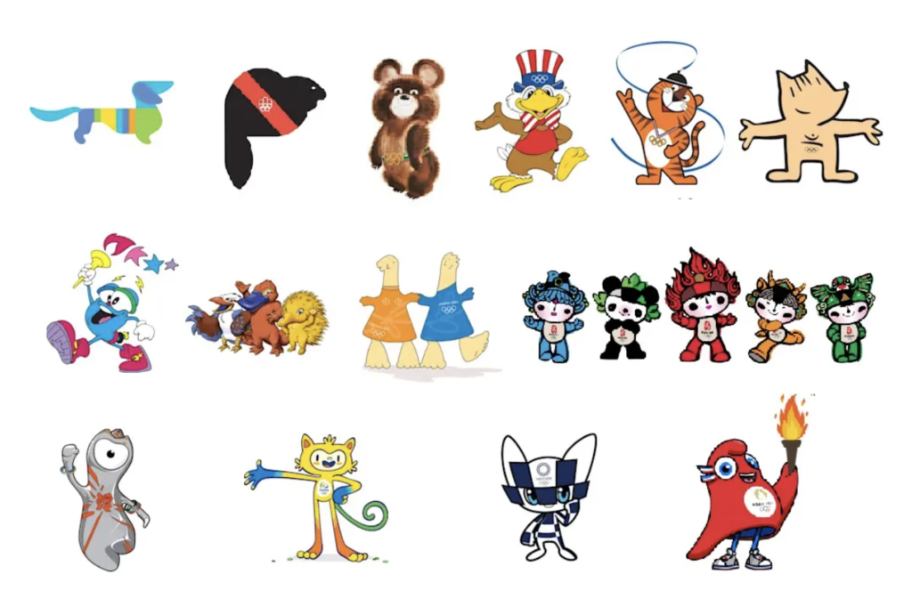 Todos os mascotes das Olimpíadas desde 1972
