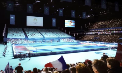 Competições de natação de Paris-2024 serão na piscina da Arena La Defense Foto: Divulgação/Paris 2024