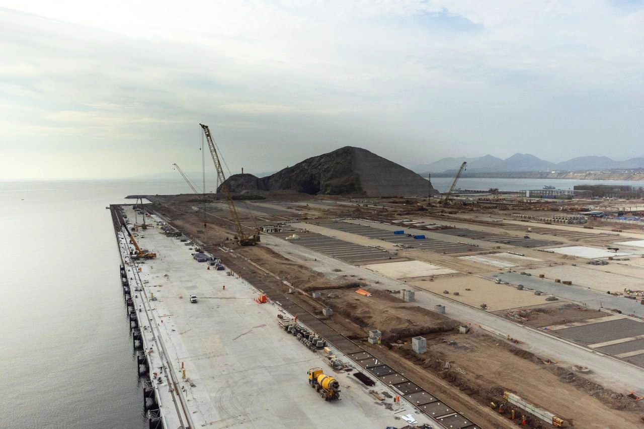 Um porto de 3,5 mil milhões de dólares em construção em Chancay, no Peru, está a ser financiado por empréstimos bancários chineses.