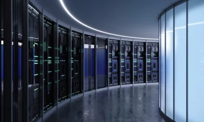 Imagem ilustrativa de um data center de inteligência artificial