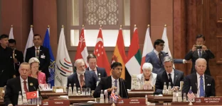 Sessão de abertura da Cúpula dos Líderes do G20 em 9 de setembro de 2023 em Nova Delhi, Delhi.