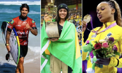 Gabriel Medina, Rayssa Leal e Rebeca Andrade lidera o ranking de atletas brasileiros com mais seguidores