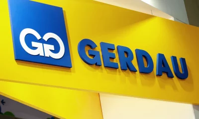 Letreiro com logomarca da Gerdau