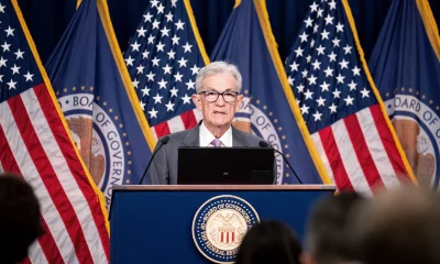 WASHINGTON, DC - 31 DE JULHO: O presidente do Federal Reserve, Jerome Powell, discursa em uma entrevista coletiva após uma reunião do Comitê Federal de Mercado Aberto no Edifício William McChesney Martin Jr. do Conselho do Federal Reserve em 31 de julho de 2024 em Washington, DC.