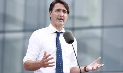 VANCOUVER, BC - 13 DE SETEMBRO: O primeiro-ministro canadense e líder liberal Justin Trudeau faz um discurso durante uma parada de campanha em 13 de setembro de 2021 em Vancouver, Canadá. (Foto: Jeff Vinnick/Getty Images)