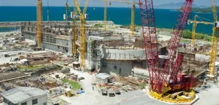 Obras da usina nuclear Angra 3 da Eletronuclear