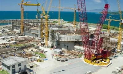 Obras da usina nuclear Angra 3 da Eletronuclear