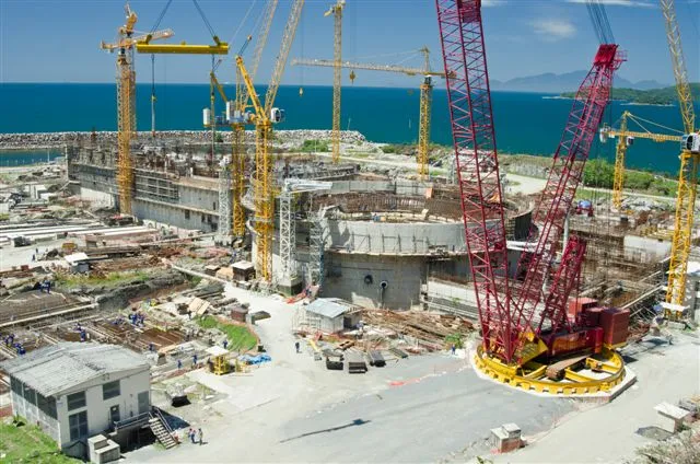 Obras da usina nuclear Angra 3 da Eletronuclear