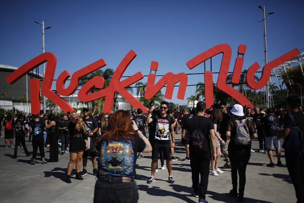 Letreiro do Rock in Rio na edição de 2022.