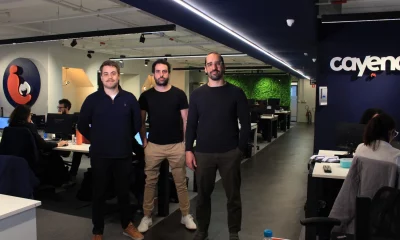 Gabriel Sendacz, Raymond Shayo e Pedro Carvalho, fundadores da startup Cayena