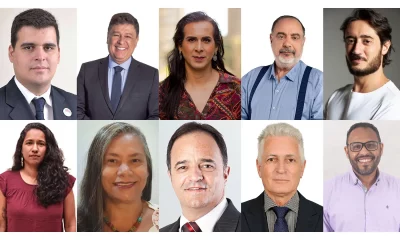 Montagem de fotos dos dez candidatos à Prefeitura de Belo Horizonte em 2024