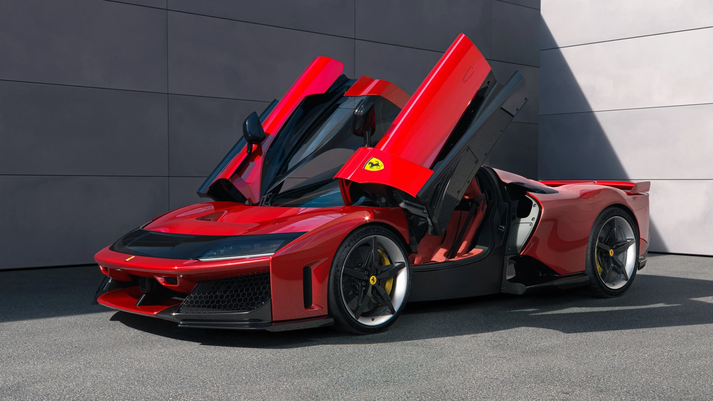 Ferrari F80 e as portas gaivota