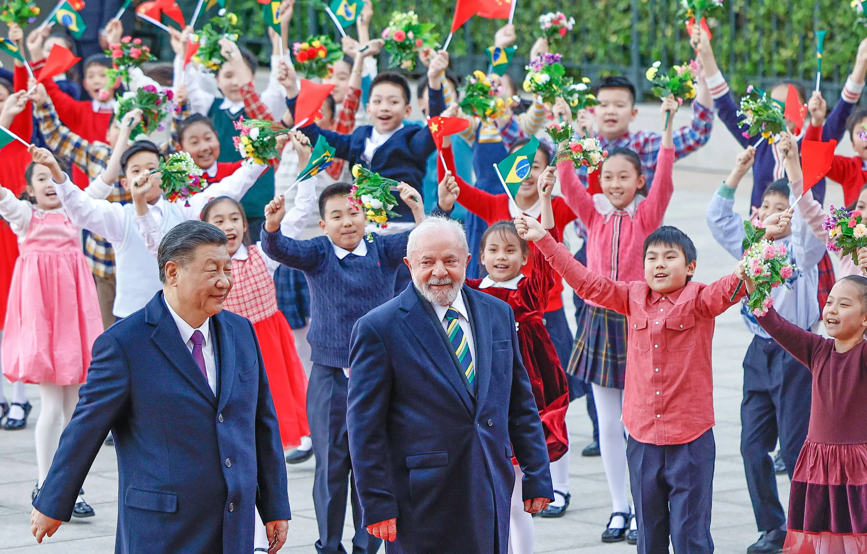 Cerimônia de boas-vindas do presidente Xi Jinping ao presidente Luiz Inácio Lula da Silva, em Pequim