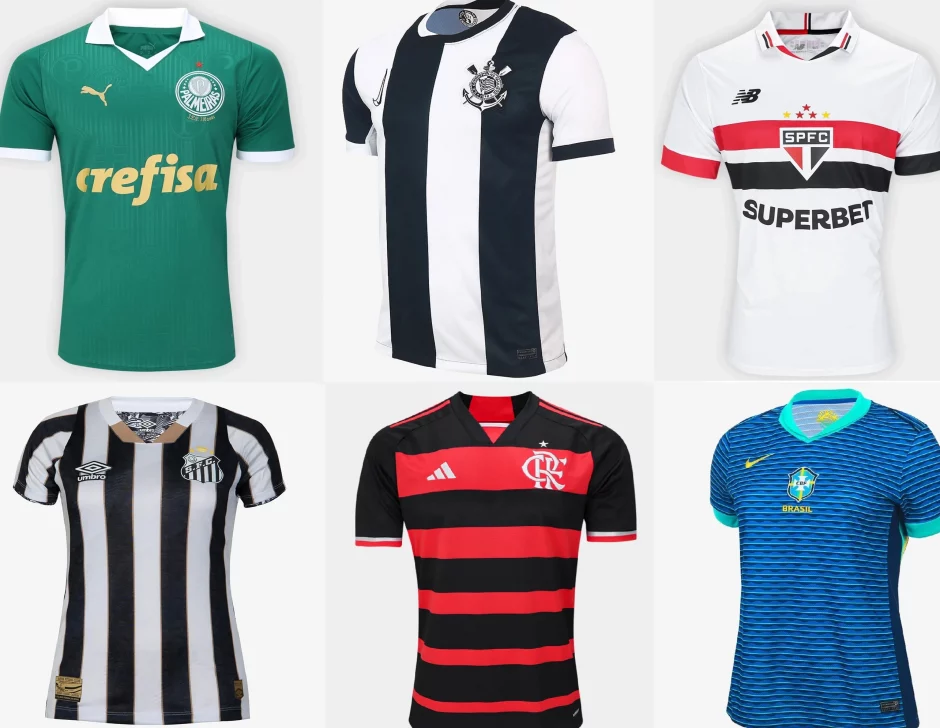 Camisas de times de futebol