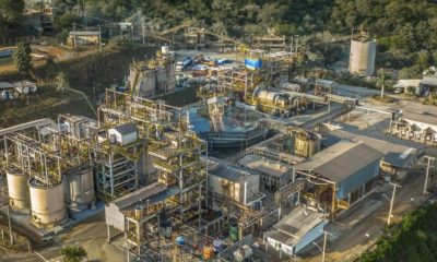 Vista aérea do complexo da Jaguar Mining em Minas Gerais